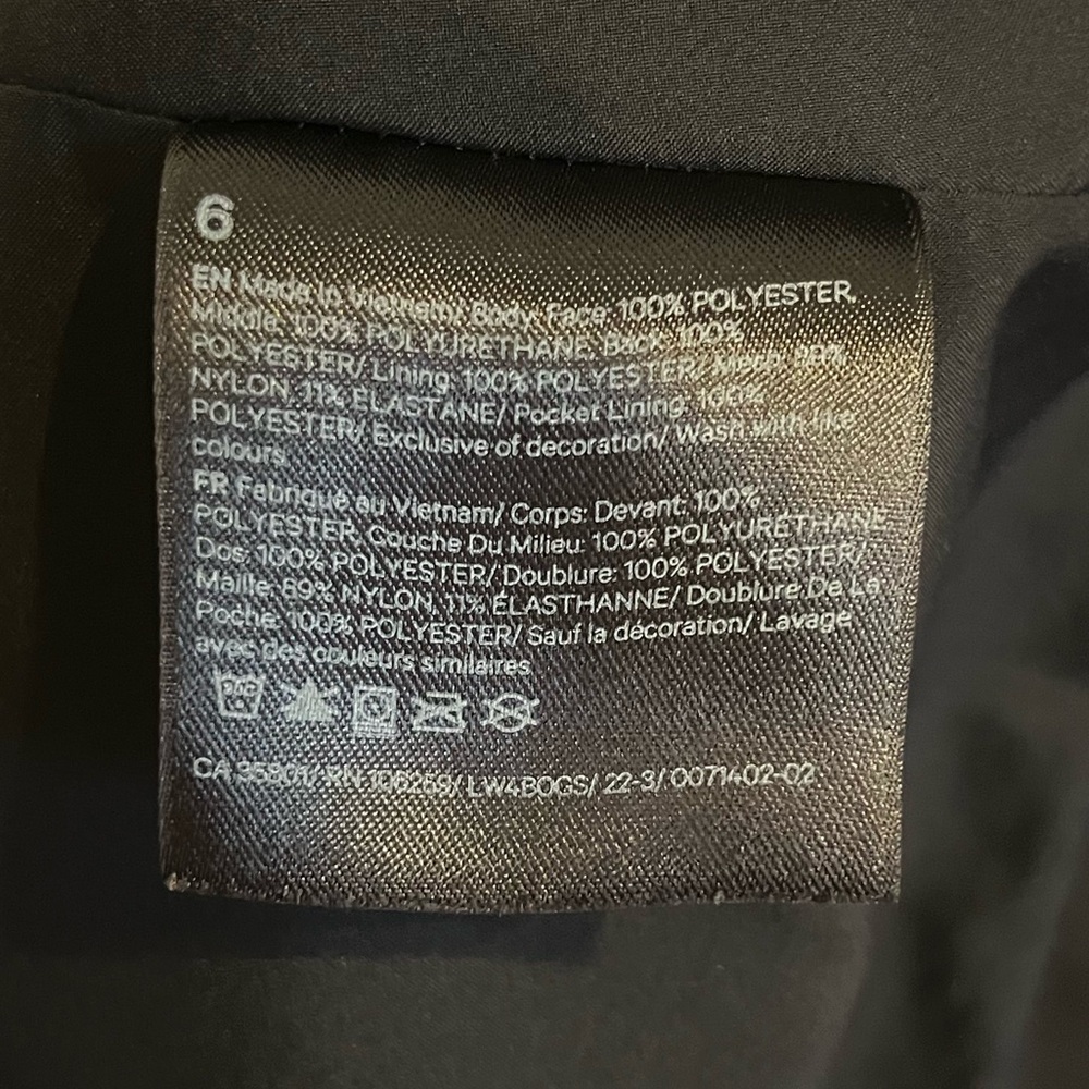 Lululemon Athletica Rain Rebel Black Trench, Size 6 - Picture 10 of 16